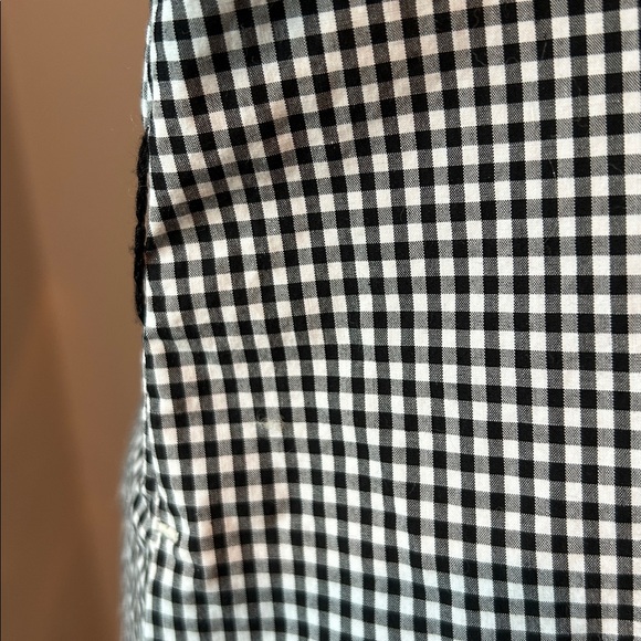 J. Crew Edie Micro Gingham Shift Dress Black White Checkered Ruffle Cotton 6P - Picture 8 of 11